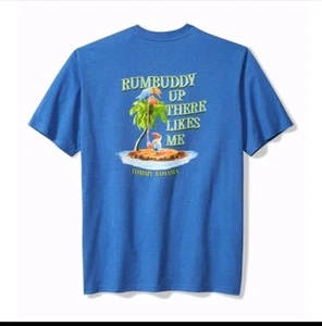 Tommy Bahama Men's T-Shirt XL Rumbuddy Up There Like Me Palace Blue NWT - Picture 1 of 2