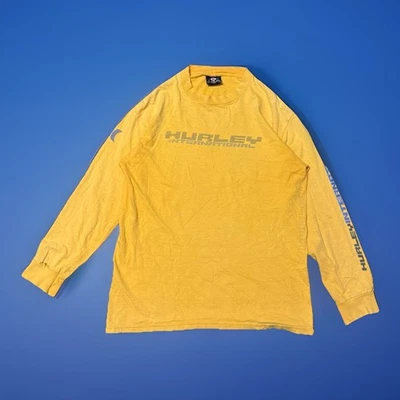 Camisa De Colección Años 90 Hurley Hecha en EE. UU. Manga Larga MD Azul Surf Skate Movimiento Internacional Foto 1 de 4