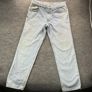 Vintage Calvin Klein Jeans 38x34 USA Made ILGWU Light Wash Denim CK Logo - Picture 1 of 17