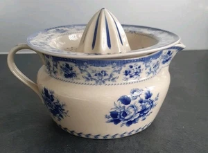 Antique Cuddra Collection Blue & White Lemon Juicer & Jug. Powell-craft England  - Picture 1 of 10