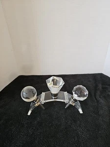 3 Shannon Crystal Wine Decanter Stoppers & Stand Globe, Round Faceted, Diamond. - Picture 1 of 7