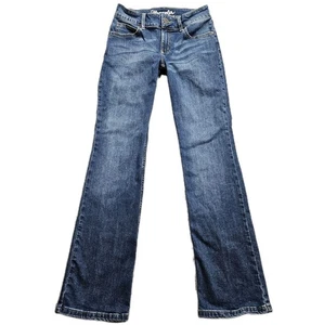 Wrangler Bootcut Jeans Damen 1 blau verwaschen Low Rise Stretch Komfort 28x32 - Bild 1 von 12