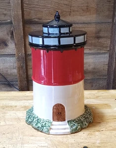 Sakura Nantucket Shoreline Figuraler Leuchtturm 13" Keramik Keksdose Maritim - Bild 1 von 12