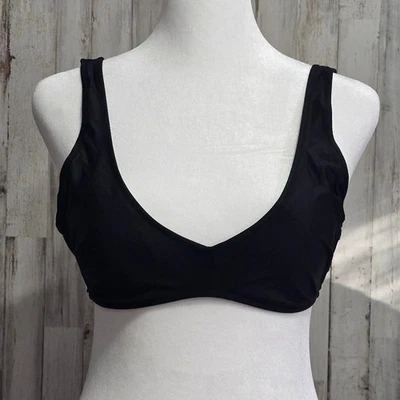 Aerie Black Plunge Bikini Swim Top Size Medium - Image 1 of 4