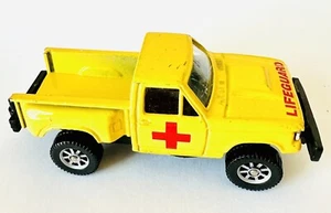 1/64 Scale 1987 Ford F-Series Diecast Lifeguard Rescue Truck (3") Maisto Yellow - Picture 1 of 5