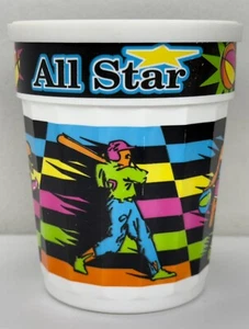 Vintage 1980’s GIFTCO All Star Sports Retro Cup Lid MLB NBA NFL Graffi Container - Picture 1 of 8