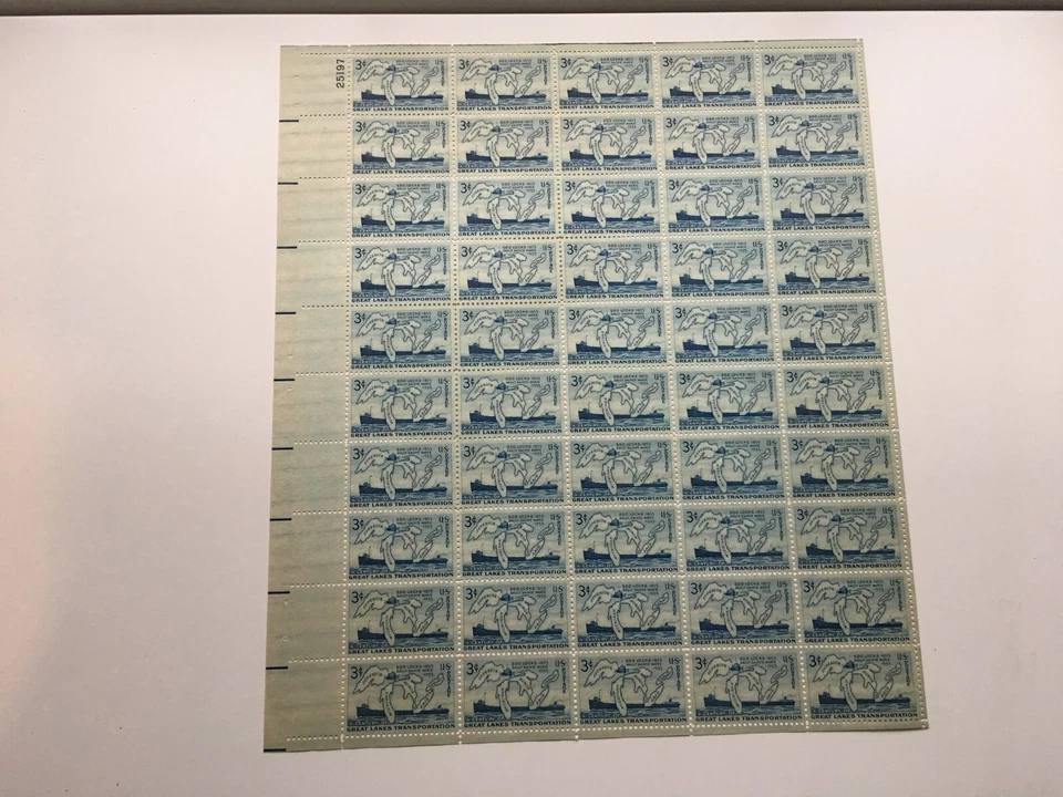 SC# 1069 MNH Sheet of the Soo Locks Centennial 3 Cent Stamps - Image 1 of 1