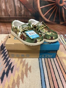 Youth Hey Dude Wally Camouflage Multi Shoe - Picture 1 of 4