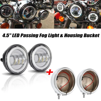 4.5'' Fog Light Passing Housing Bracket  For Yamaha Virago XV 250 500 535 700 - Image 1 of 4