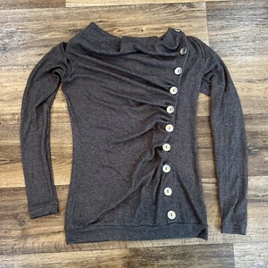 Patty Boutik schulterfrei grauer Pullover Damen Large " - Bild 1 von 8