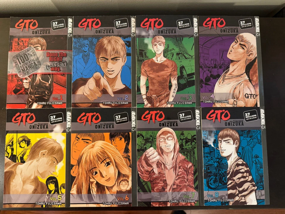 Great Teacher Onizuka GTO Manga Series Volumes 1-8 OOP Tokyopop - Image 1 of 1