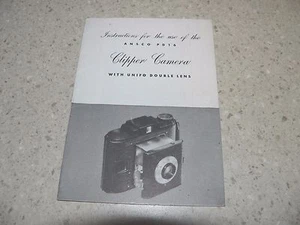 Original Ansco PD16 Clipper Camera Owner's Manual~Excellent Condition - Picture 1 of 1