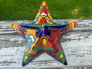 La Estrella mexikanischer Stern Talavera Wandbild 10" handbemalt Keramik Z66 - Bild 1 von 4