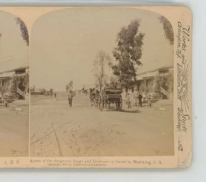 Escena Desesperado Asedio y Defensa Mafeking África Guerra Bóer Underwood Vista Estérea - Imagen 1 de 2