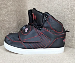 Shoe Beatz High Top Youth 5 37.5 Black Red Lace Wireless Bluetooth Speaker Sound - Picture 1 of 13