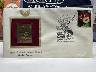 SPIDER WOMAN GOLD EDITION USPS STAMP MARVEL COMIC 2007 FIRST DAY ISSUE - Image 1 of 4