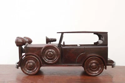 Antiguo coche artesanal hogar sala oficina estante decoración regalo coche de juguete Foto 1 de 4