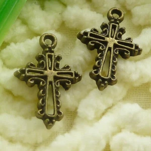288 Pcs Bronze Plated Cross Charms Pendant 20X13MM S1995 DIY Jewelry Making - Picture 1 of 6