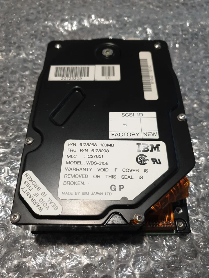 IBM 6128298 120MB SCSI 50-PIN 3.5'' WDS-3158 (OTTIME CONDIZIONI) - Immagine 1 di 3