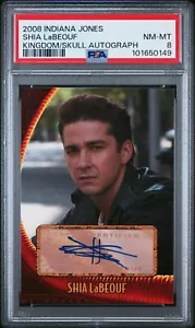 2008 TOPPS INDIANA JONES SHAI LaBEOUF KINGDOM SKULL AUTO AUTOGRAPH PSA 8 SP RARE - Picture 1 of 2