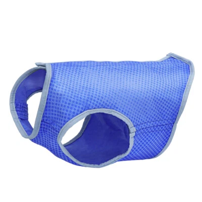 1PC Pet Cooling Dog Ice-cooling Clothes Pet Mesh Vest with Tape Size S Blue - Image 1 of 4