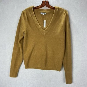 Madewell Sweater Women S Westgate Mustard Yellow Wool Blend in Coziest Yarn NWT - Picture 1 of 10