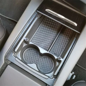 ABS Car Center Console Organizer Tray Cup Drink Holder For Tesla Model S X 16-20 - Picture 1 of 7
