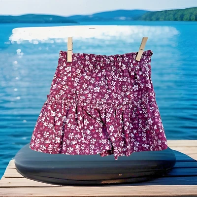 NWOT Jessica Simpson Girl's Ruffle Flared Skirt - Size 4 - Floral - Cute! - Image 1 of 4
