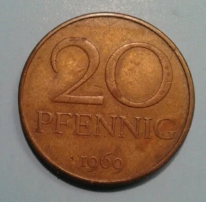 Germany East 20 Pfennig coin 1969 - Picture 1 of 2