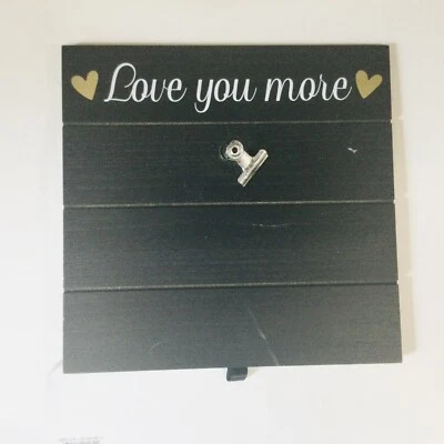 Wooden Plank  Clip Board Photo Display, 5x7”or 4x6” Photo Holder Stand Black - Image 1 of 4