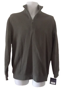 Croft & Barrow Mens Shacket Size Small Green Pullover Fleece Sweatshirt 1/4 Zip - Picture 1 of 8