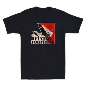 WWII B-17 USA B17 Flying Fortress Funny Fighter Plane Meme Vintage Men's T-Shirt - Picture 1 of 8