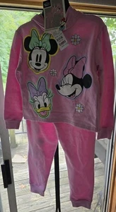 DISNEY MINNIE MOUSE 2 PIECE SWEATSHIRT AND JOGGER SET SIZE 10/12 KIDS - Picture 1 of 4