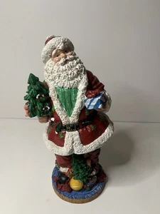 Santa Music Box Top Half Moves (Santa Comes to Town) 10 1/2” Tall - Picture 1 of 7