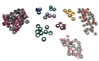 Lot of Metal Eyelet Embellishments Different Sizes & Colors 133 Pieces - Image 1 of 4