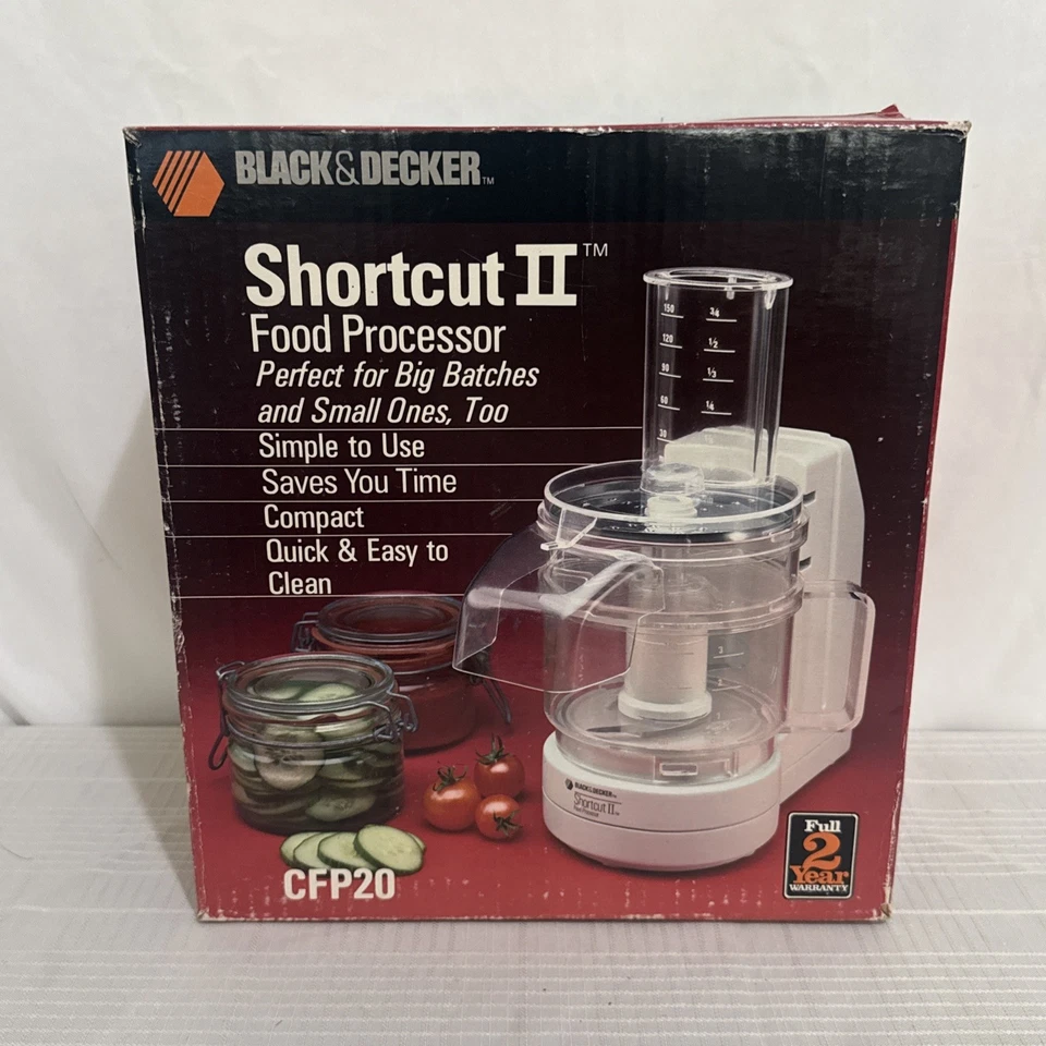 Black & Decker Shortcut II Food Processor CFP20 VINTAGE 1987 BRAND NEW SEALED - Image 1 of 4