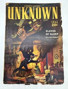 Unbekannter Vol. 1 #5 Juli 1939 L. Ron Hubbard Sklaven des Schlafes schönes Exemplar - Bild 1 von 7