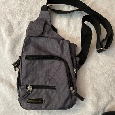 Swissgear Grey Shoulder Bag/ Expandable, Numerous Zipper Pockets- NWOT - Image 1 of 4