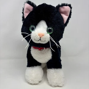 Build a Bear Promise Pets Smoking Katze schwarz weiß Kätzchen Plüsch 11 Zoll mit rotem Halsband - Bild 1 von 9