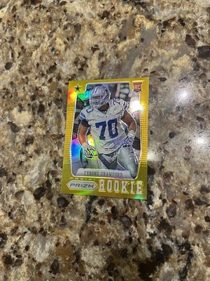 2012 Prizm Panini Gold /10 Tyrone Crawford RC Rookie Cowboys Boise State - Image 1 of 3