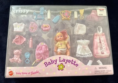 Винтажный 1999 Mattel Krissy Baby Layette Barbie Baby сестра 26572 новый редкая новый в коробке - Изображение 1 из 4