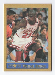 1990-91 Star Promo Card Michael Jordan Gold Border Chicago Bulls HOF - Picture 1 of 2