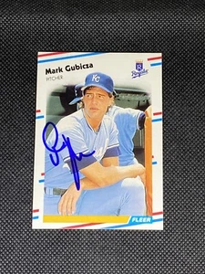 Tarjeta automática firmada por Fleer 1988 Mark Gubicza Kansas City Royals #259 ~ certificado de autenticidad - Imagen 1 de 3