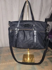 Kate Spade NY Black Nylon Patent Leather Carmen Shoulder Crossbody Bag-read desc - Picture 1 of 20