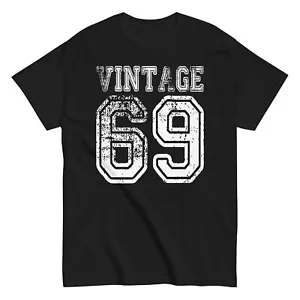 Vintage 69 2069 1969 T-shirt Birthday Gift Age Year Old Boy Girl Cute Funny - Picture 1 of 13