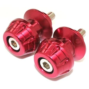 [SASA] Rocket Style Red 10mm M10 CNC Billet Swingarm Stand Spools Slider - Picture 1 of 2
