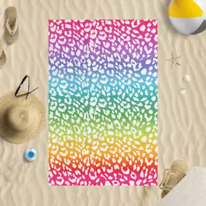 58x39" Animal Leopard Print Light Microfibre Beach Towel Summer Holiday Gift - Picture 1 of 1