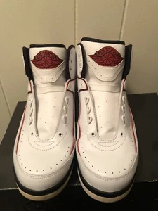 Nike Jordan II 2 Retro QF weiß Uni rot (Chicago) 2010 - Größe 10 395709-101 - Bild 1 von 6
