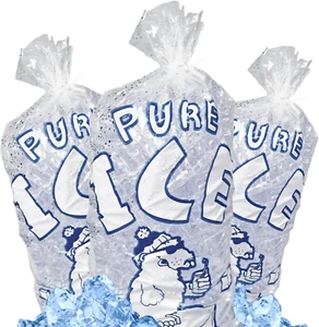 (1,000 Count) Ice Bags with Twist Ties by (5 Lb) - Picture 1 of 7