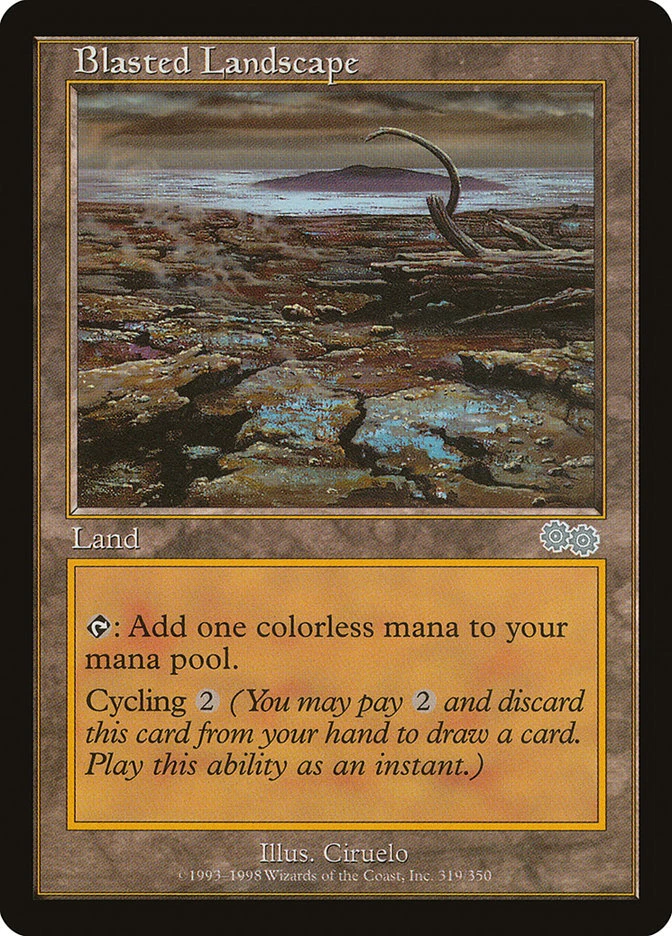 Magic the Gathering (mtg): USG: Blasted Landscape - Image 1 of 1